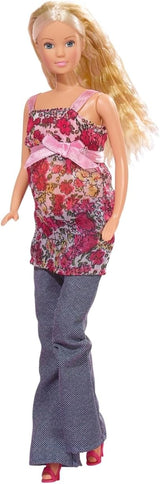 Simba 105734000 - Steffi Love Welcome Baby, Schwangere Puppe, Mit dem Baby im Bauch, Zubehör, Anziehpuppe, 29 cm, Für Kinder ab 3 Jahren Naty Shop Dolls Standardtitel