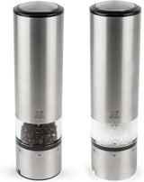 PEUGEOT Elis Sense elektrisches Pfeffer-/Salzmühlen-Set, Höhe: 20 cm, Edelstahl, Silber Mühlen und Mühlen Naty Shop Pfeffer Salz Set