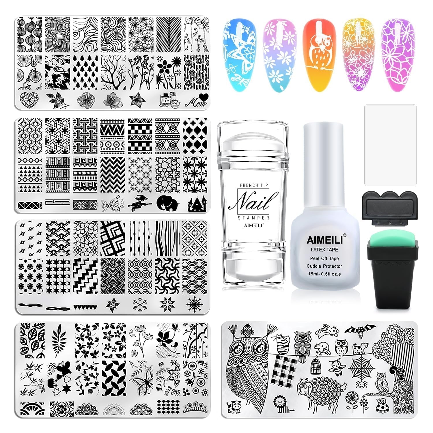 AIMEILI Latex Peel off Tape Nagelleck Korrektor Hautschutz Fingerschutz Für Nail Art Palisade Geruchlos Weiß 15Ml