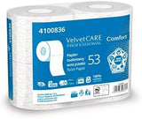 Comfort Zellulose-Toilettenpapier, 2-lagiges Toilettenpapier, 486 Blatt, 4 Stück, weißes Toilettenpapier,