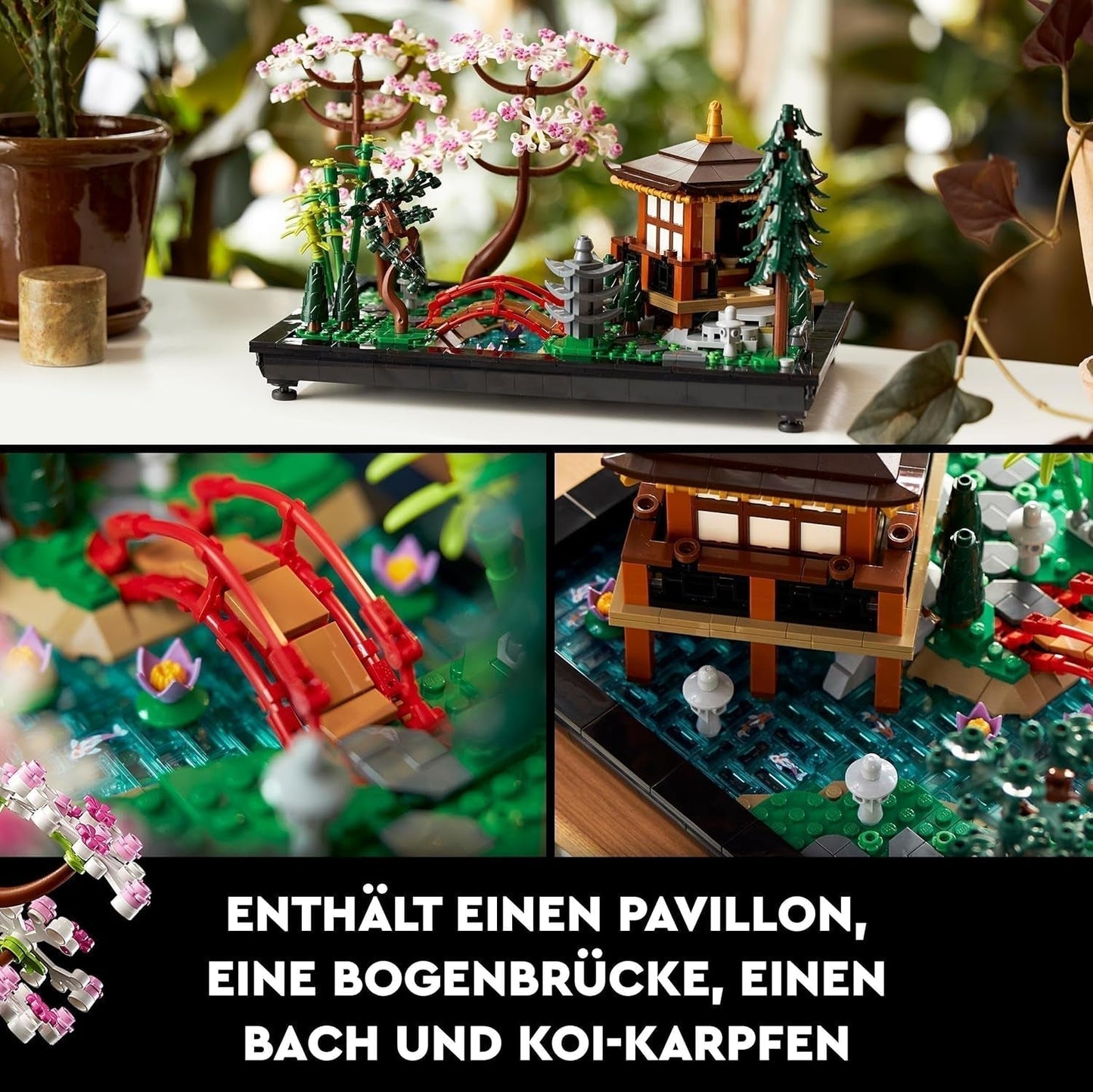 Lego Icons Garden Of Silence – Zen-Botanischer Garten-Set für Erwachsene mit Lotusblumen – Anpassbare, japanisch inspirierte Schreibtischdekoration – Geschenk für Damen und Herren 10315 Bausets Besuchen Sie den LEGO-Store