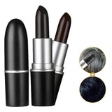 Haarfarbenstift, temporäre Haarfarbe, Lippenstift, Haarfärbemittel, temporärer Lippenstift, Haarfärbemittel, weiße Farbe, Haarabdeckung, DIY Make-up-Stift, Haarfärbemittel, Schwarzbraunes Haarfärbemittel, Naty Shop Standardtitel