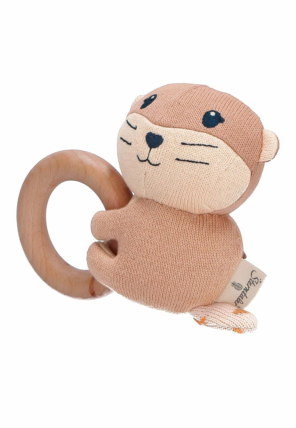 Sterntaler Baby Jungen Greifling Baby Holz Greifling Otti - Babyspielzeug, Greifling, Greifling Holzgreifring für Kinder - Bio Bebe Toys Naty Shop