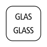 APS 765 Universalbecher, Ausgießbecher aus Glas mit Schraubverschluss aus Edelstahl, Ausgießbecher für Honig, Kaffeesahne oder andere Flüssigkeiten, 8,5 x 12 cm, 13 cm hoch