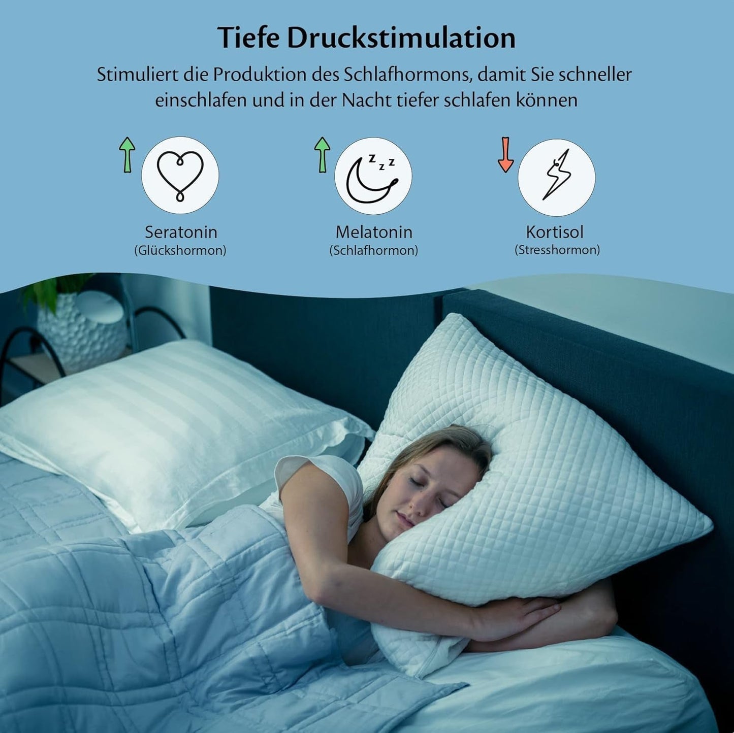 Gewichtsdecke 135X200 7Kg - Anti-Stress-Therapiedecke - Schwere Decke aus 100 % Baumwolle - Decke für tiefen Schlaf und bessere Erholung - Gewichtsdecke - für Männer und Frauen von 55-85Kg Betten und Decken Beuche den Ella-Store