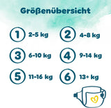 Pampers Harmony Windeln Größe 1, 180 Windeln, 2kg-5kg, sanfter Hautschutz mit 100% Pampers-Schutz
