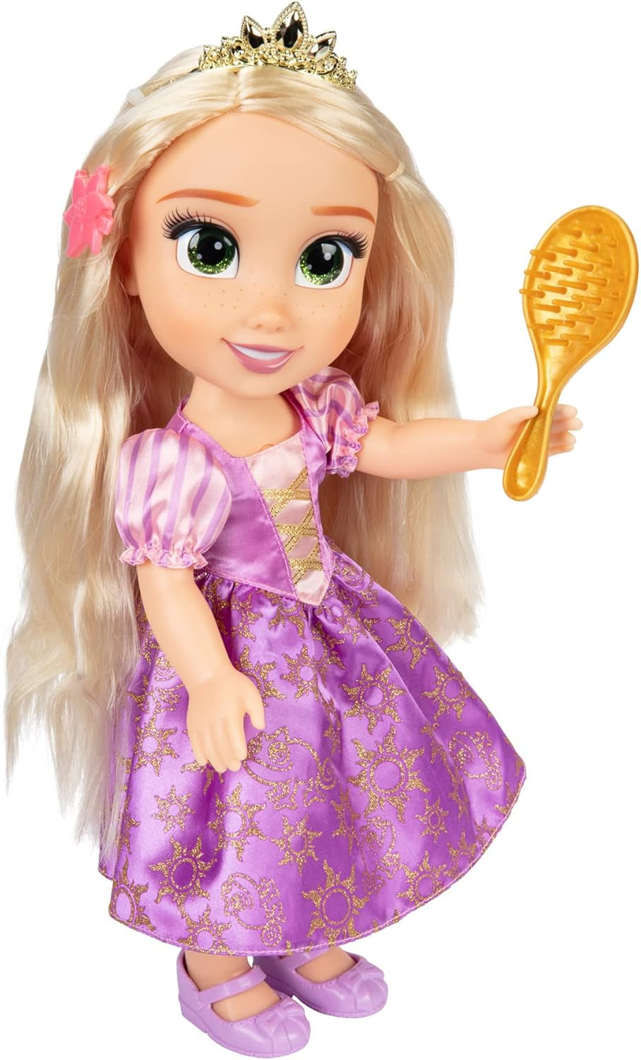 Disney Princess Rapunzel, 35 cm große singende Puppe, singt „I See The Light“, inklusive Zubehör für mehr Spaß, perfekt für Mädchen ab 3 Jahren, Lila