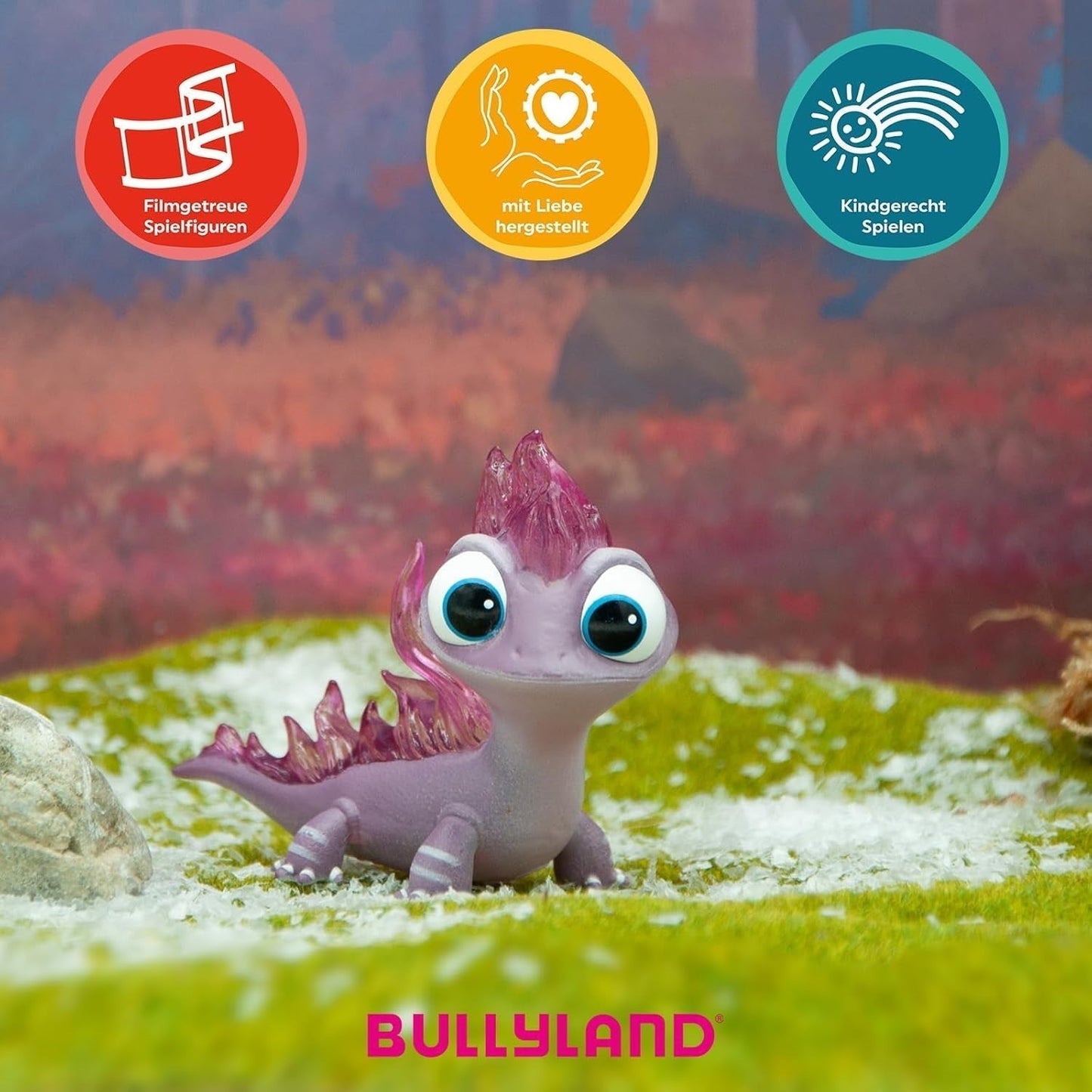 Bullyland 13515 - Braune Salamander-Figur aus Walt Disney Die Eiskönigin, ca. 7,2 cm, detailgetreu, ideal als kleines Geschenk für Kinder ab 3 Jahren. Actionfiguren Naty Shop