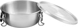 Tatonka Food Bowl – Lebensmittelbehälter/Schüssel aus Edelstahl – mit Deckel, Befestigungsklammern und Volumenskalierung – 0,5 l/0,75 l/1 l Volumen. Lebensmittelaufbewahrungsboxen Naty Shop 0,5 Liter