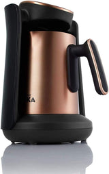 Arzum Okka Minio Türkische Kaffeemaschine, Moka, 1–4 Tassen, 300-ml-Edelstahltopf, Auslaufschutz, intelligentes Brühsystem, waschbarer Topf, 480 W, Kupfer