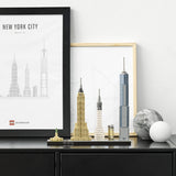 LEGO Architecture New York City-Set, Skyline-Modellbausatz mit World Trade Center und Freiheitsstatue, Kunsthandwerk für Erwachsene, Heim- und Bürodekoration, Geschenke für Frauen und Männer 21028 Bausets Besuchen Sie den LEGO-Store