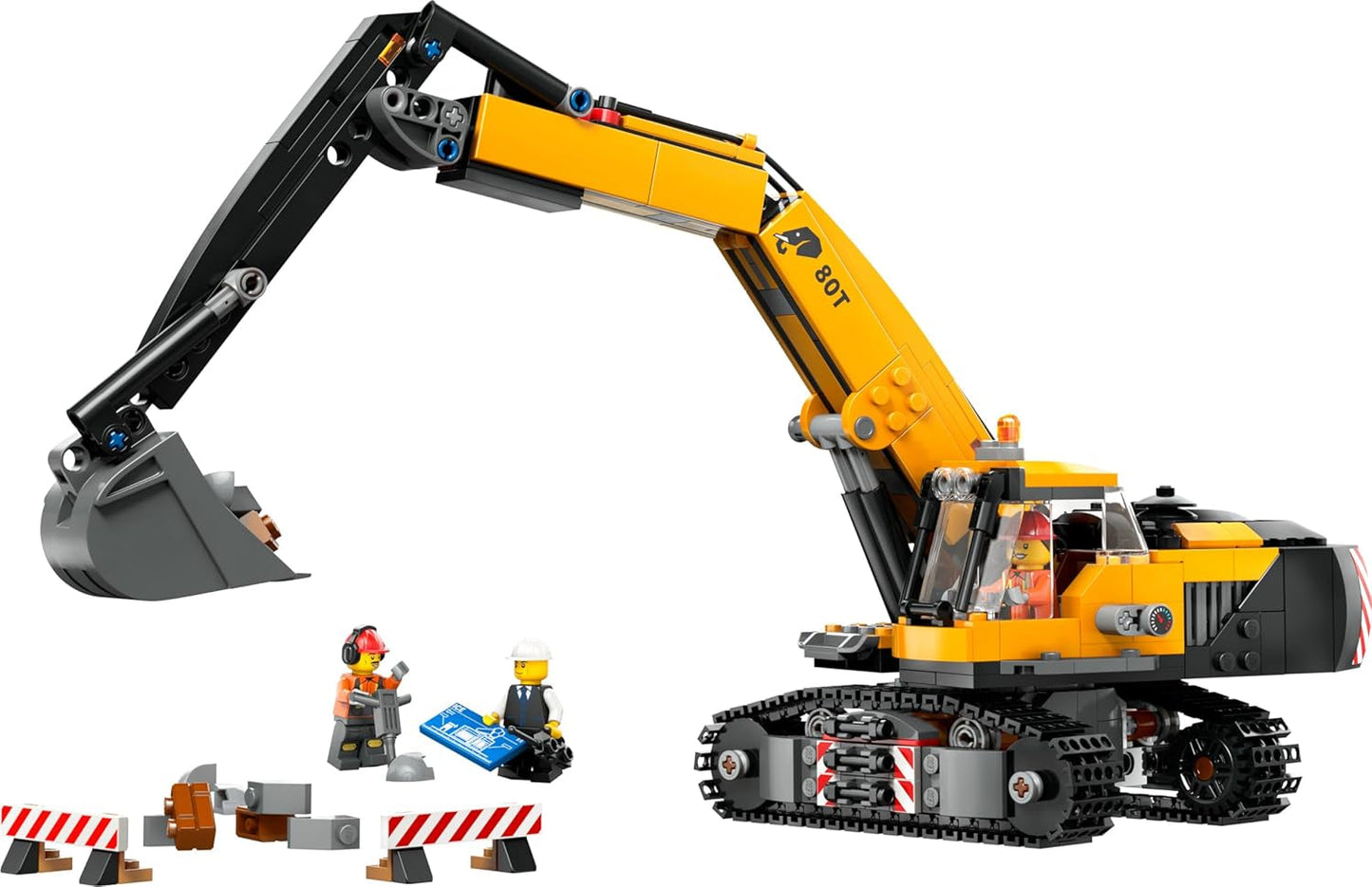 LEGO City Raupenbagger, Spielzeugbagger für Kinder ab 8 Jahren, Konstruktionsspielzeug mit Baggermodell, baubarer LKW mit Zubehör und 3 Minifiguren 60420 Bausets Besuchen Sie den LEGO-Store