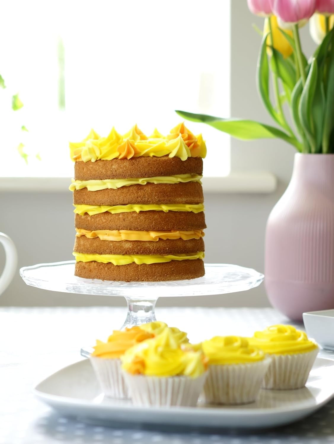Sugarflair Pasta-Lebensmittelfarbe Gelb, 4er-Set, Pasta-Lebensmittelfarbe, Fondant, Marzipan, Zuckerpaste, Buttercreme und mehr: Narzisse, Kanariengelb, Creme, Eiermelone, 4er-Set