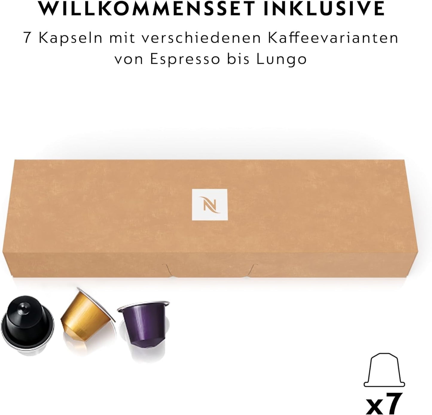 Espressomaschine mit Nespresso De'Longhi Essenza Mini Kapseln, schwarz | Pumpendruck 19 bar | Wassertank 0,6 l | Für Espresso und Lungo | Kleine Espressomaschine – Große Kaffeemomente | EN85.B