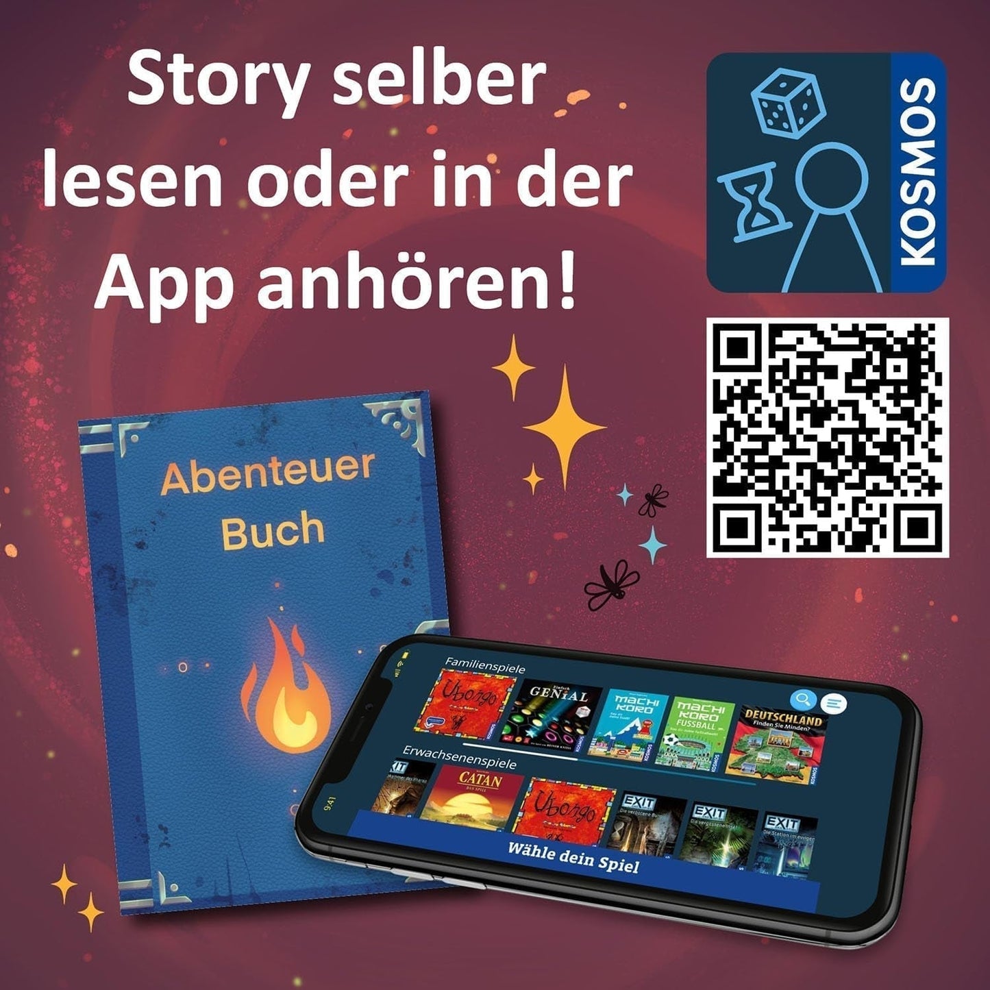 KOSMOS 684853 Den Tiefen Des Vulkans Abenteuerpuzzle, 258 Teile, interaktives Abenteuerpuzzle für Kinder ab 8 Jahren, Entdecken Sie eine Abenteuergeschichte mit jedem Puzzleteil. Puzzle Naty Shop