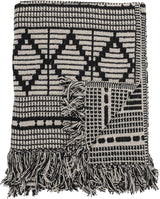 Bloomingville Tagesdecke, schwarz, Baumwolle, 160 cm Bloomingville Betten und Decken Schwarz 160 cm