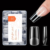 Modelones Nagelspitzen 216-teilig – Nagelspitzen-Set mit vollständiger Abdeckung, weiches Gel-Spitzen-Set, vorpolierende PMMA-Harz-Nagelspitzen, DIY-Kleber auf künstlichen Nägeln für Nagelkunst, kurze Mandeln XS