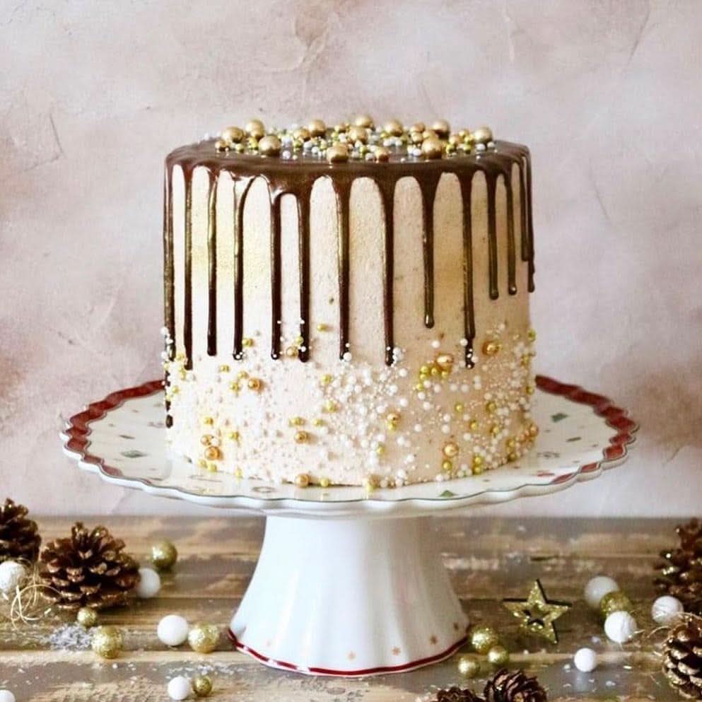 Super Drip Black Cake Glaze Cake Melts Schokolade 300 Gramm Glasuren und Dekor Naty Shop