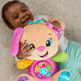 Fisher-Price Laugh & Learn JFD35 Stofftier mit intelligenten Stufen, musikalisches Lernspielzeug für Babys ab 6 Monaten, mehrsprachige Version: Italienisch, Spanisch, Portugiesisch, Englisch, JFD35 Baby Toys Naty Shop