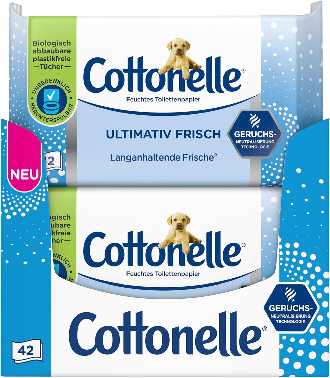 Feuchttücher, Ultimate Fresh, 12 x 42 Tücher, Deodycylx-Technologie, hautfreundlich, alkohol- und farbstofffrei, empfindlich, biologisch abbaubar