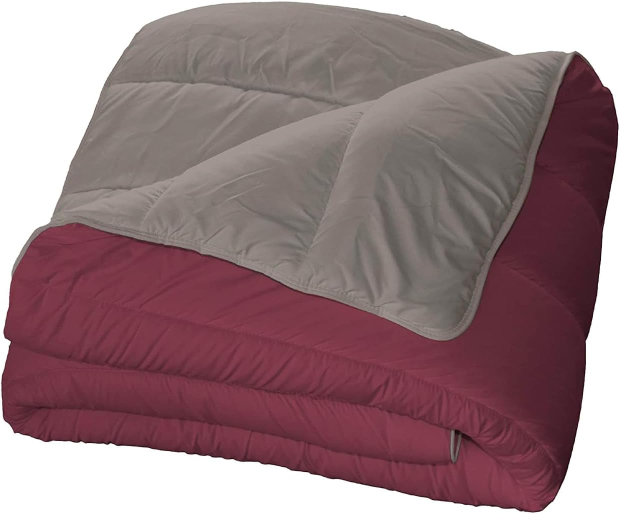 Bleu Câlin zweifarbige Wendedecke für 2 Personen, Mikrofaser, Burgund/Pfeffer, 220 x 240 cm Steppdecken und Steppdecken Naty Shop Burgund/Pfeffer 220 x 240 cm
