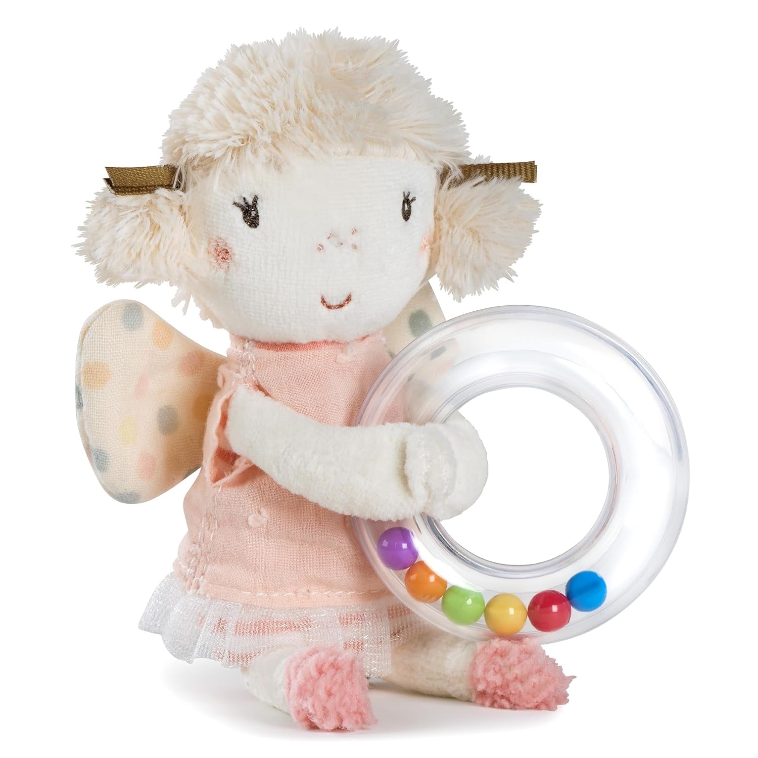 Fehn Oktopus Spielzeug Ringglocke – Rasseln, Quietschen, Motorikspielzeug spüren – Plüschtier für Babys mit weichem Stoff – Spielzeug für Babys und Kleinkinder ab 0+ Monaten Babyspielzeug Naty Shop Fairy
