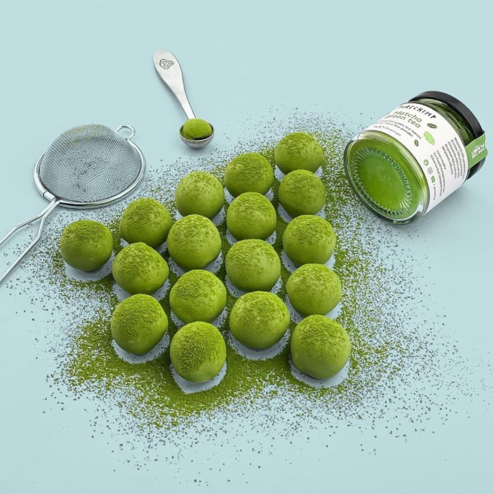 Purechimp Matcha-Pulver in zeremonieller Qualität, 50 g. 100 % reines, schattengewachsenes Teepulver für Latte, Aufgüsse und Rezepte. Recycelbares Glas. Reich an Antioxidantien.