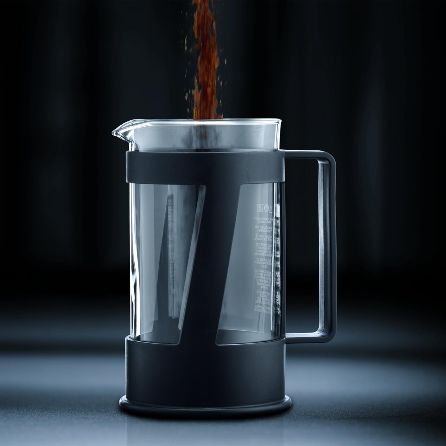Bodum CREMA Kaffeemaschine (French-Press-System, Permanent-Edelstahlfilter, Sicherheitsverschluss, 0,5 Liter) schwarz