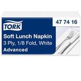 Tork Linstyle 509542 Schwarze Cocktailservietten, 1/4 Falz, 1-lagig, 23,8 x 23,8 cm, 1 x 100 Servietten