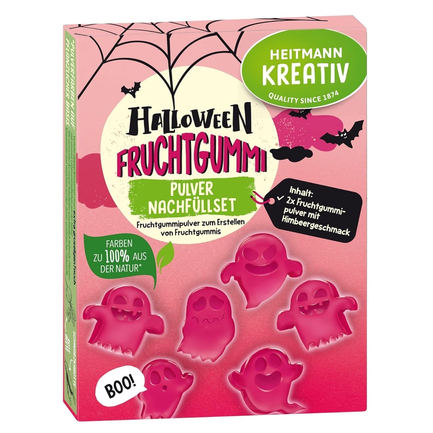 HEITMANN KREATIV Halloween Fruit Kaugummi-Ersatzset – Himbeergeschmack