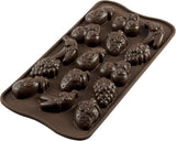 Silikonform Praline Silikomart Früchte 3,2 x 3,2 x H 1,5 cm, 10 ml, 15 Mulden (SCG32) Kitchen Naty Shop