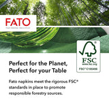 , Einweg-Papierservietten, ideal für zwanglose Mittagessen und Buffets, Packung mit 50 Servietten, Größe 33 x 33, 4-fach gefaltet, 2-lagig, gelb, 100 % reines Zellulosepapier, FSC-zertifiziert