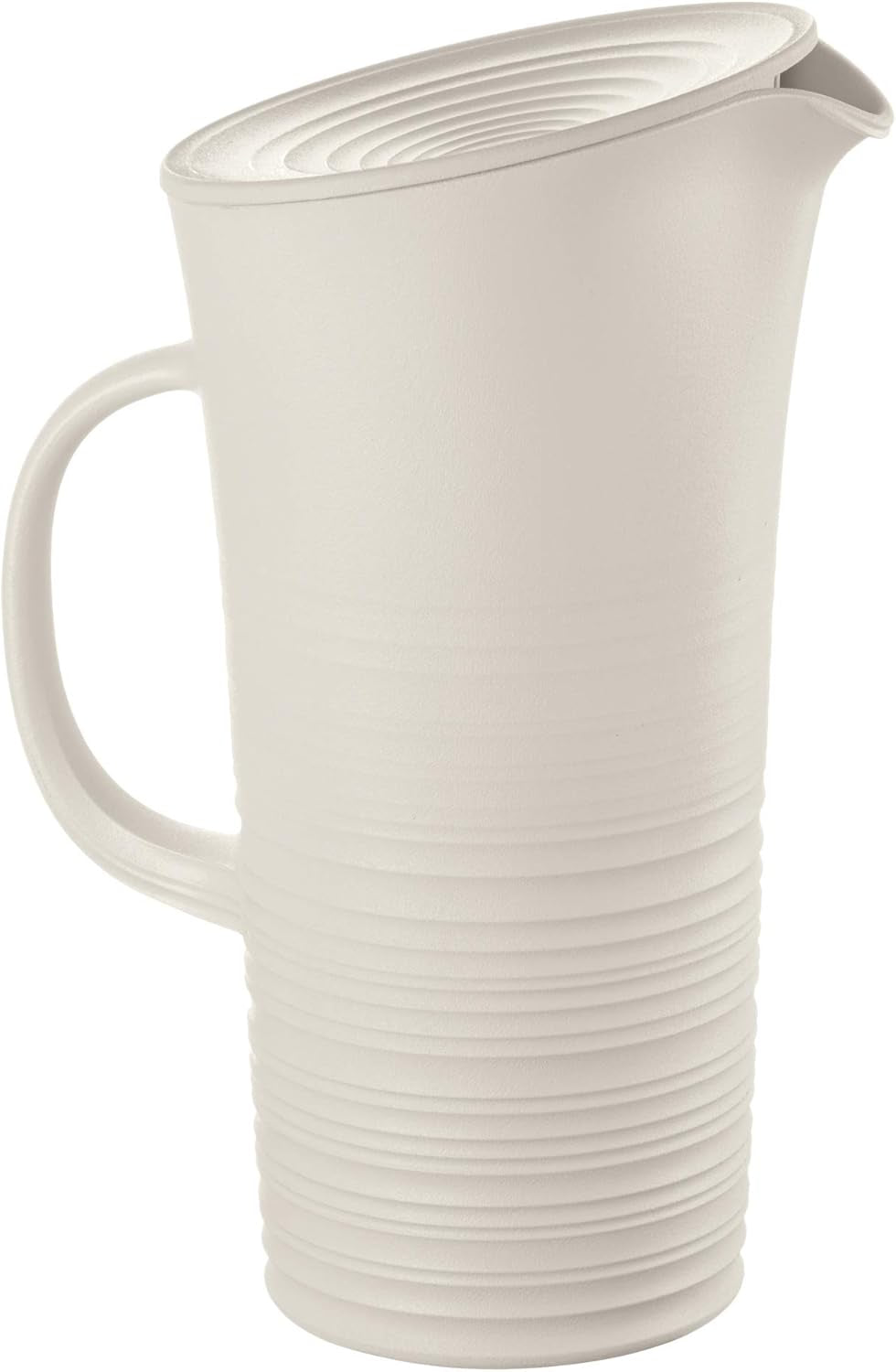 Guzzini - Tierra, Karaffe mit Deckel - Milchweiß, 18,7 x 13,4 x 10 x h26,9 cm | 1800 ccm – 181701156, Bianco
