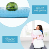 Genius Eazzzy Schaumstoffkissen 40X80 cm Höhe 10 cm – Nackenstützkissen mit 2 Härtegraden + kühlendem Gelschaum – Schlafkissen für Seiten-, Rücken- und Bauchschläfer gegen Nackenschmerzen, Polyester Naty Shop Standardkissen