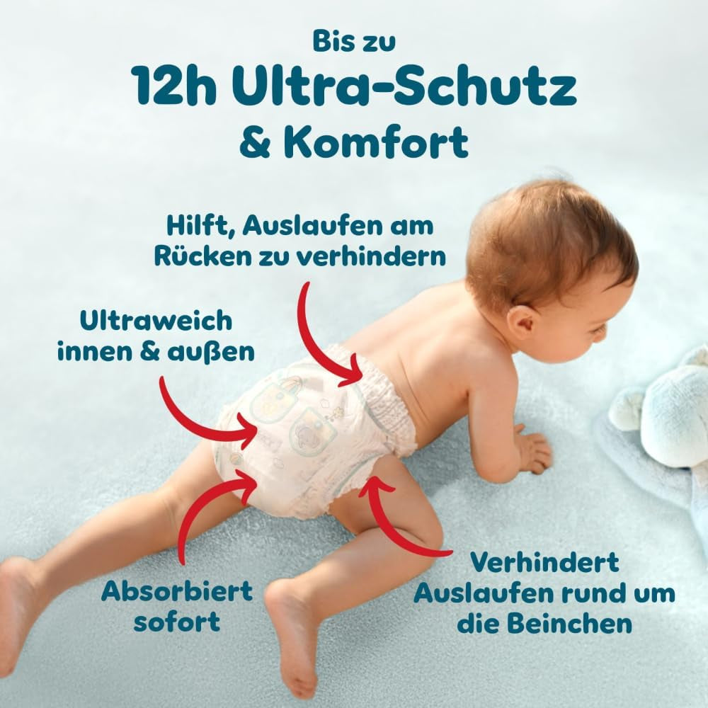 Pampers Premium Protection Pants Größe 5, 144 Windeln, 11 kg – 17 kg, mit 360°-Anpassung und weichen Anti-Leck-Bündchen für optimalen Komfort und Schutz