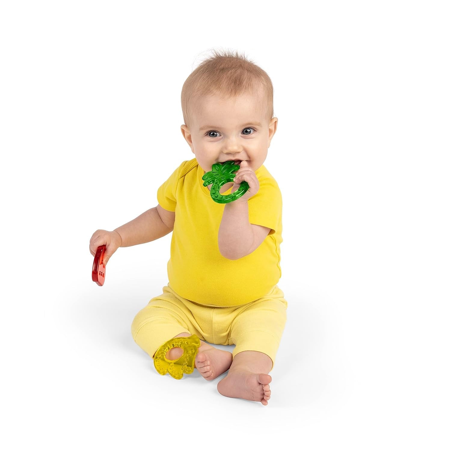 Bright Starts Juicy Chews, 3 BPA-freie Beißringe, für alle Babys ab 3 Monaten