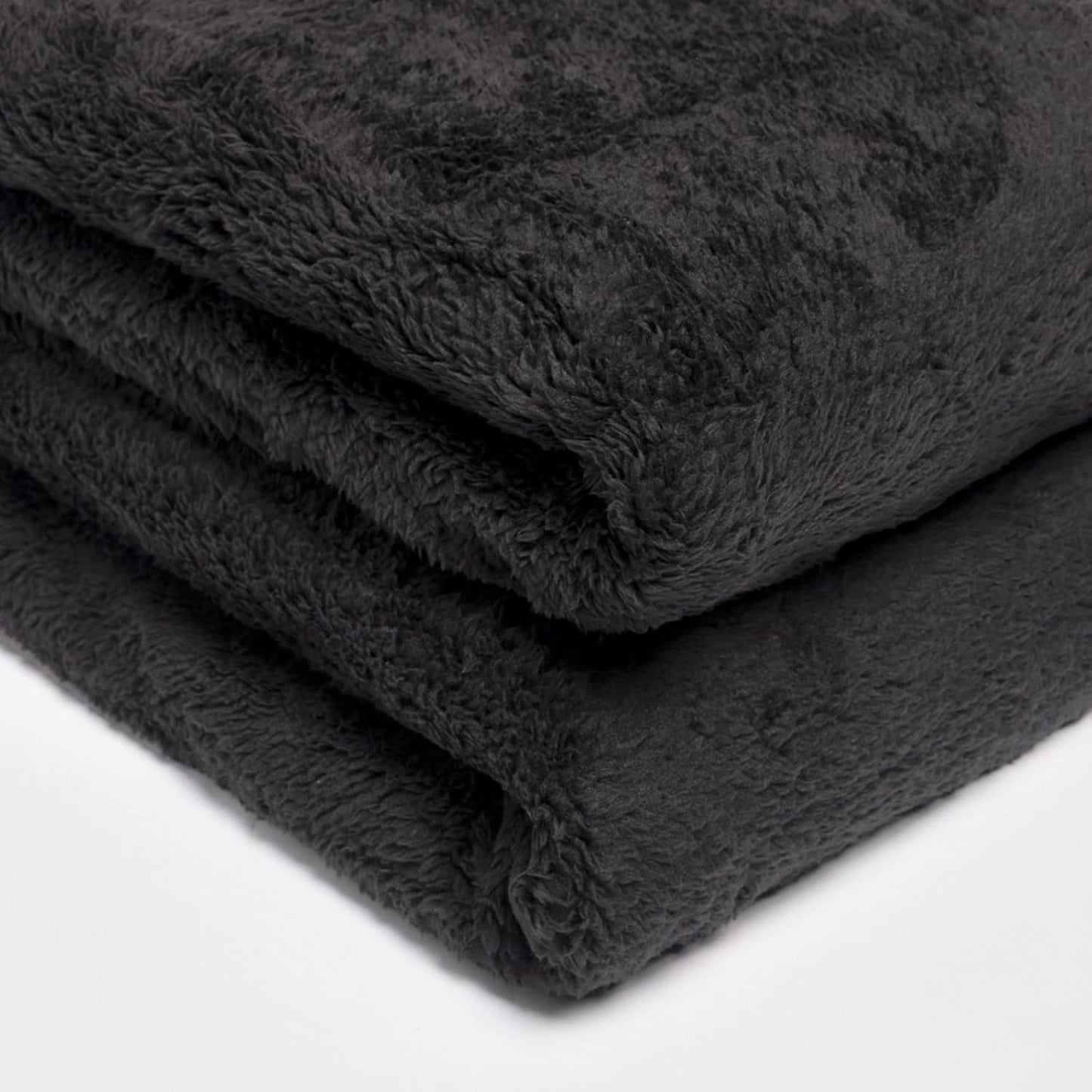Brentford's Teddy-Fleece-Decke, große Bettdecke, Plüsch, superweich, warm, für Sofa, Bett, Tagesdecke, Schwarz – 150 x 200 cm. Betten und Decken. Besuchen Sie den Brentfords-Store