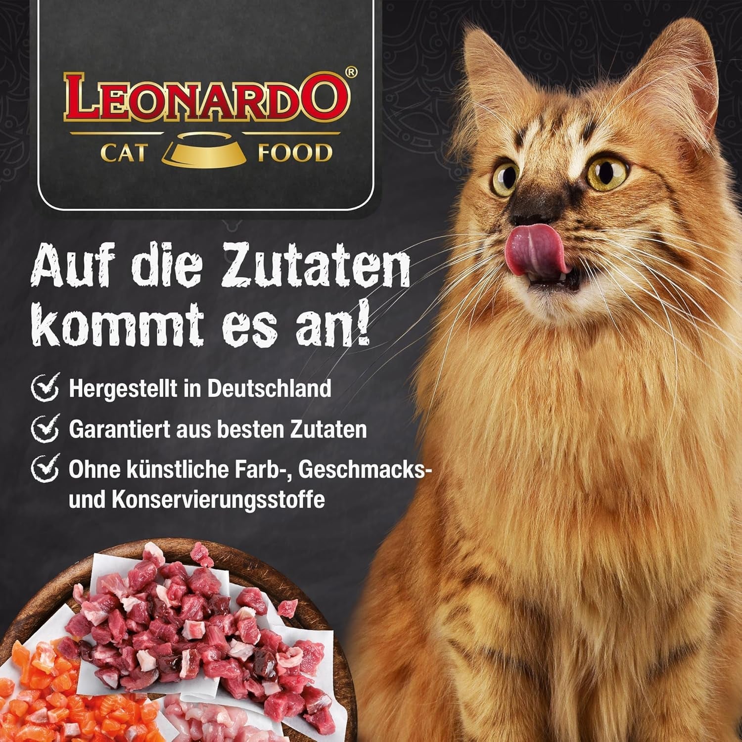 LEONARDO Nassfutter [6x400g Leber] | Nasses, getreidefreies Katzenfutter | Komplettes Nassfutter in Dosen