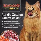 LEONARDO Fresh Pouches [16 x 85g Nassfutter für Katzen, getreidefrei] | Komplettes Nassfutter in Einzelbeuteln