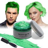 4,23 Unzen Lila Haartönung Temporäre Haarfarbe mit Pinseln, Männer Frauen Styling Haartönung Wachs, Sofortige Haarcreme Schlamm Natürliche Frisur Pomade, DIY Cosplay Halloween Haarwachs Haarfärbemittel Naty Shop Grün