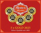 Reber Mozartkugeln – Süßwarenbeutel mit 8 Stück – Echte Reber Mozartkugeln aus dunkler Schokolade, Marzipan und Nougat – 1 x 160 g