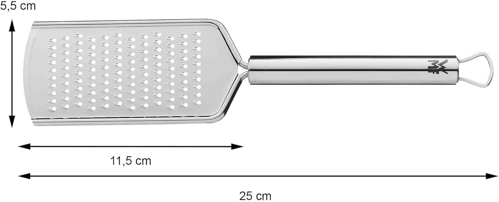 WMF Profi plus Käsereibe aus Edelstahl 25 cm, feine Rasierfläche Schäler Naty Shop