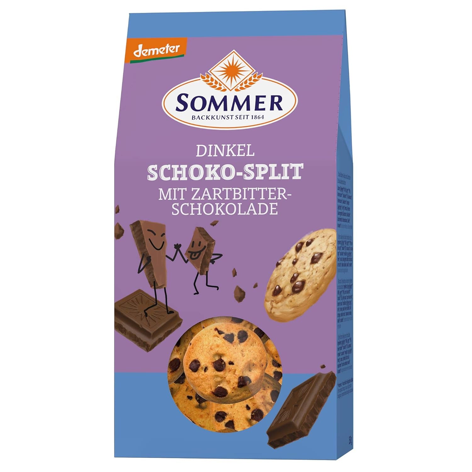 SOMMER CABLE Split-Dinkelschokolade mit dunkler Schokolade, 150 g