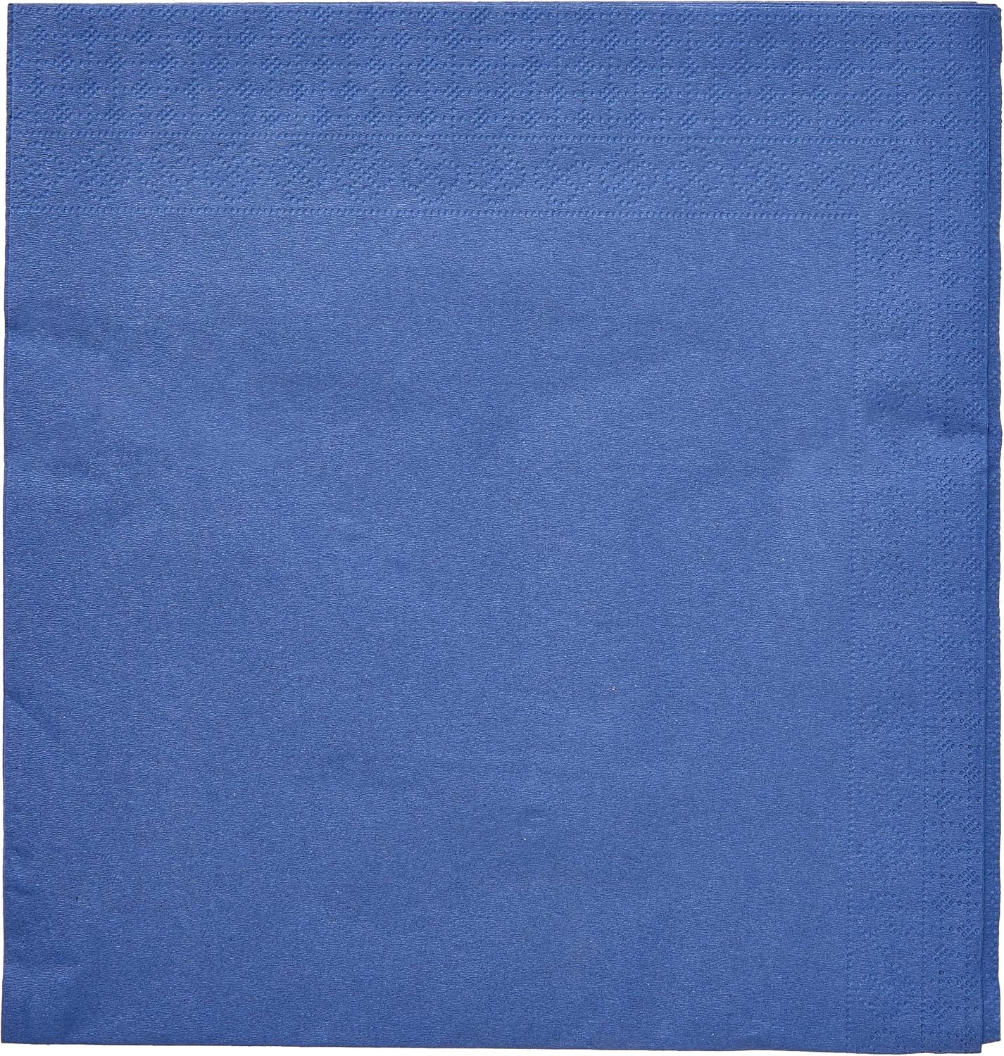 SER4230239 Serviette 40 x 40, 2-lagig, 1/4-Faltung, 100 Servietten, 2-lagig, glatte Kante, blau