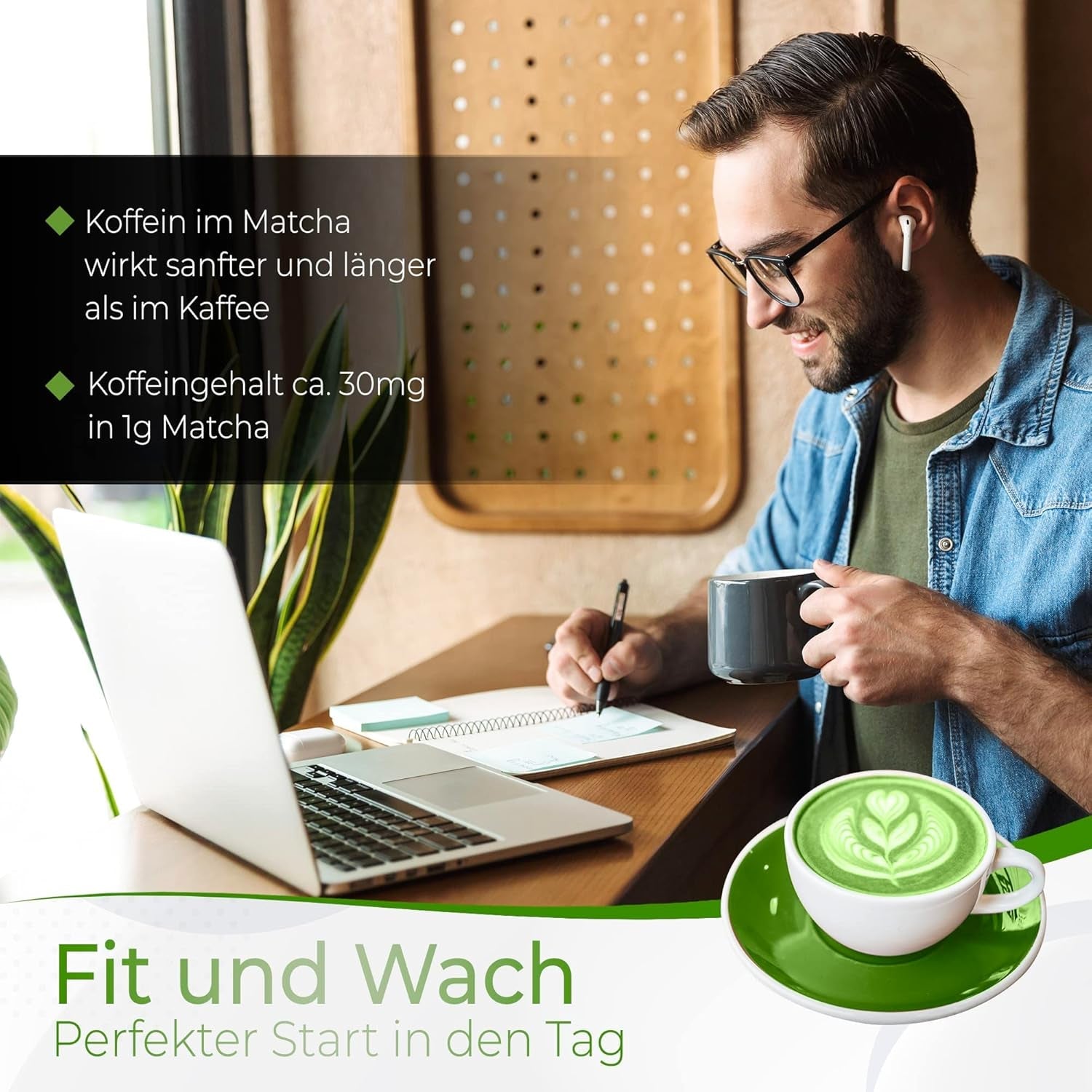 Uniqo Matcha-Teepulver 200 g in nachfüllbarer ökologischer Verpackung