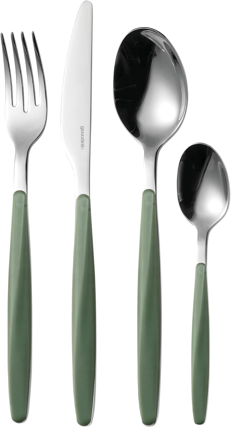 Guzzini - My Fusion, 24-teiliges Besteckset - Olivgrün Kitchen Naty Shop