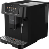 GRUNDIG KVA 6230 Espressovollautomat mit Milchaufschäumer, Edelstahlmahlwerk mit 13 Mahlstufen, Bohnenbehälter 250 g, abnehmbarer Wassertank 2 Liter, Pumpendruck 19 bar, Touch-Display, schwarz