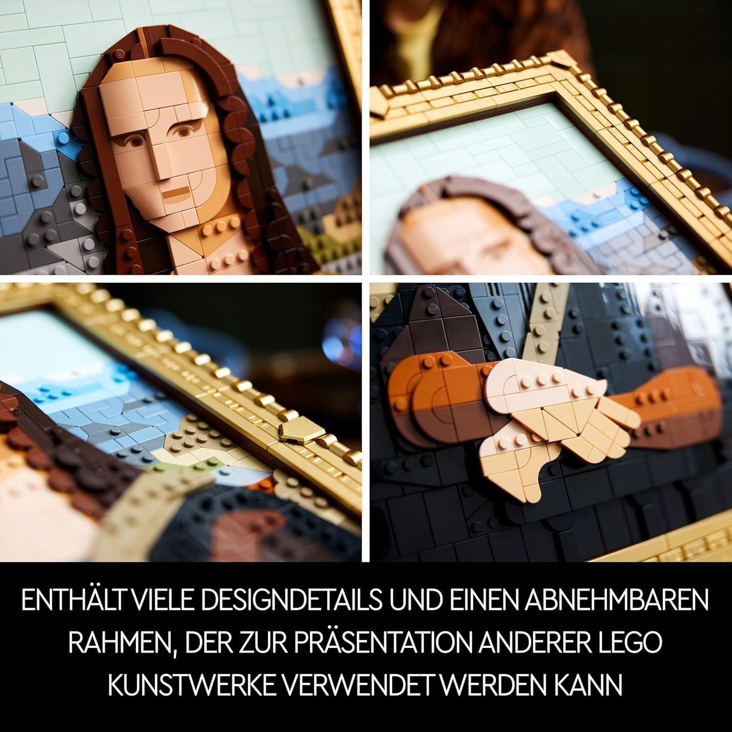 LEGO Art Mona Lisa, Erwachsenenset, Leonardo Da Vinci-Gemälde zum Aufhängen, kreative Aktivität für Männer und Frauen, Geschenk für Kunstliebhaber, italienische Renaissance-Kunst 31213 Bausets Besuchen Sie den LEGO-Store