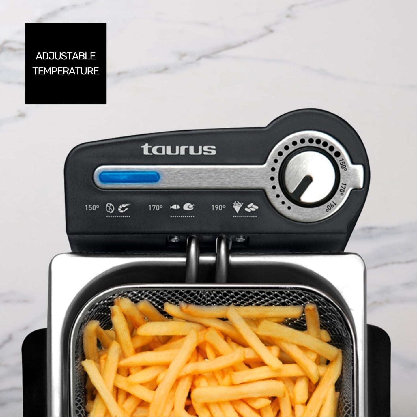 Taurus Professional 2 plus - Ölfritteuse, 2 Liter, 1700 W, 18/8 Edelstahl Haushaltsgeräte Naty Shop
