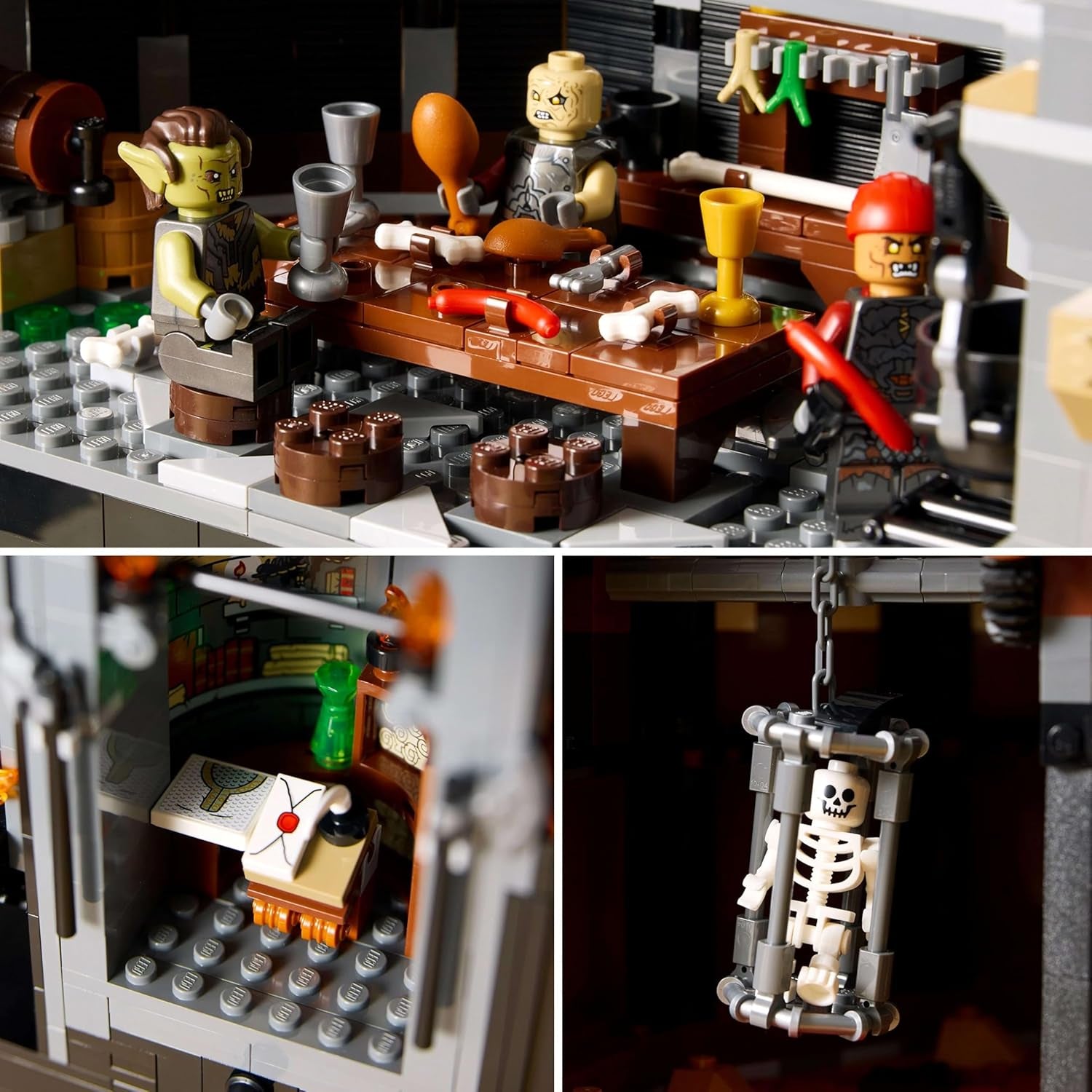 LEGO Icons Der Herr der Ringe: Barad-Door-Bauset für Erwachsene mit Sauron, Gothmog, Orc, Frodo, Sam und Gollum als Minifiguren, Film-Erinnerungsstücke, Fan-Sammlerstücke, 10333 Bausets. Besuchen Sie den LEGO-Store